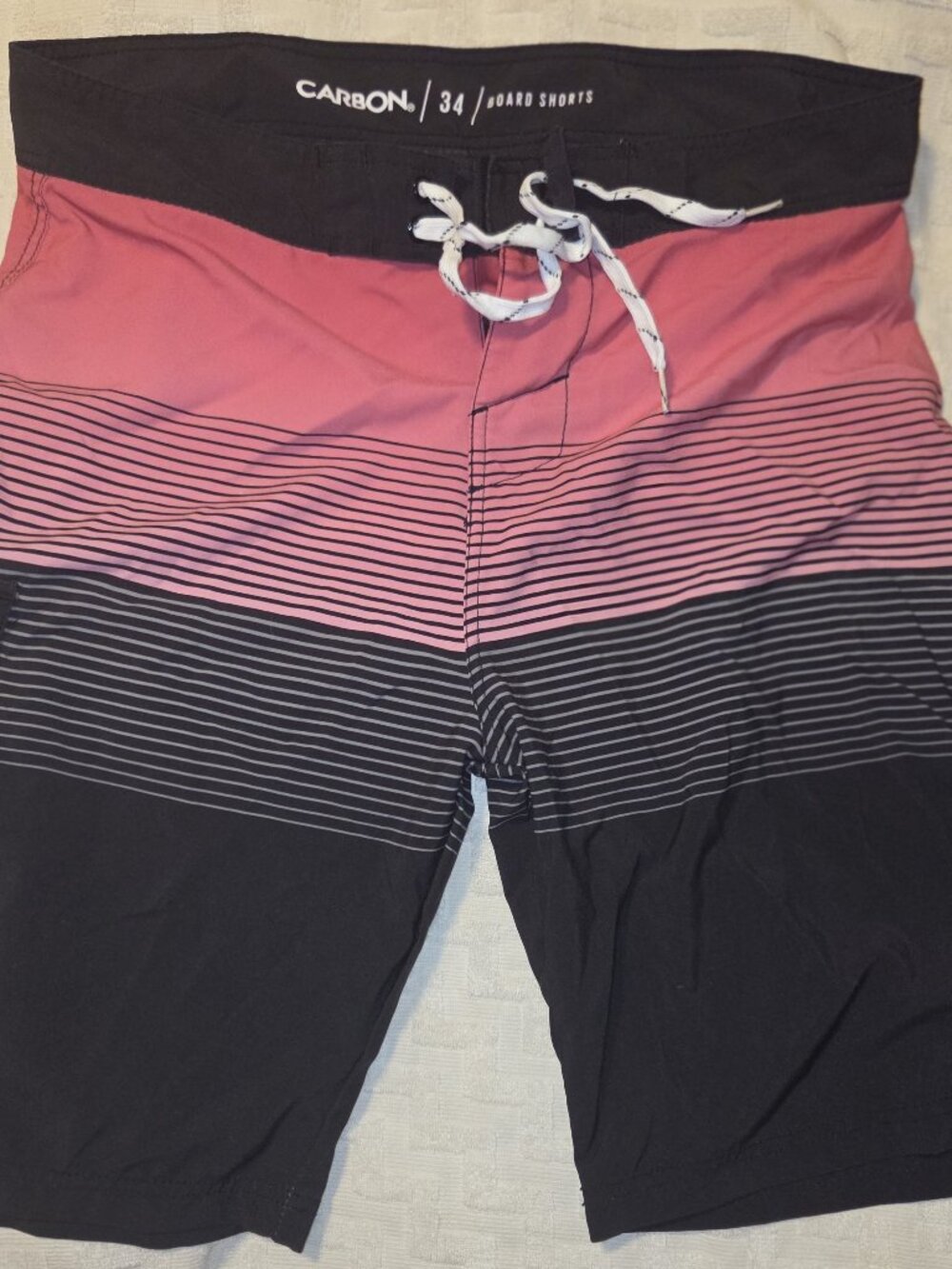 Hot pink and black boardshorts mens 34, very good condition